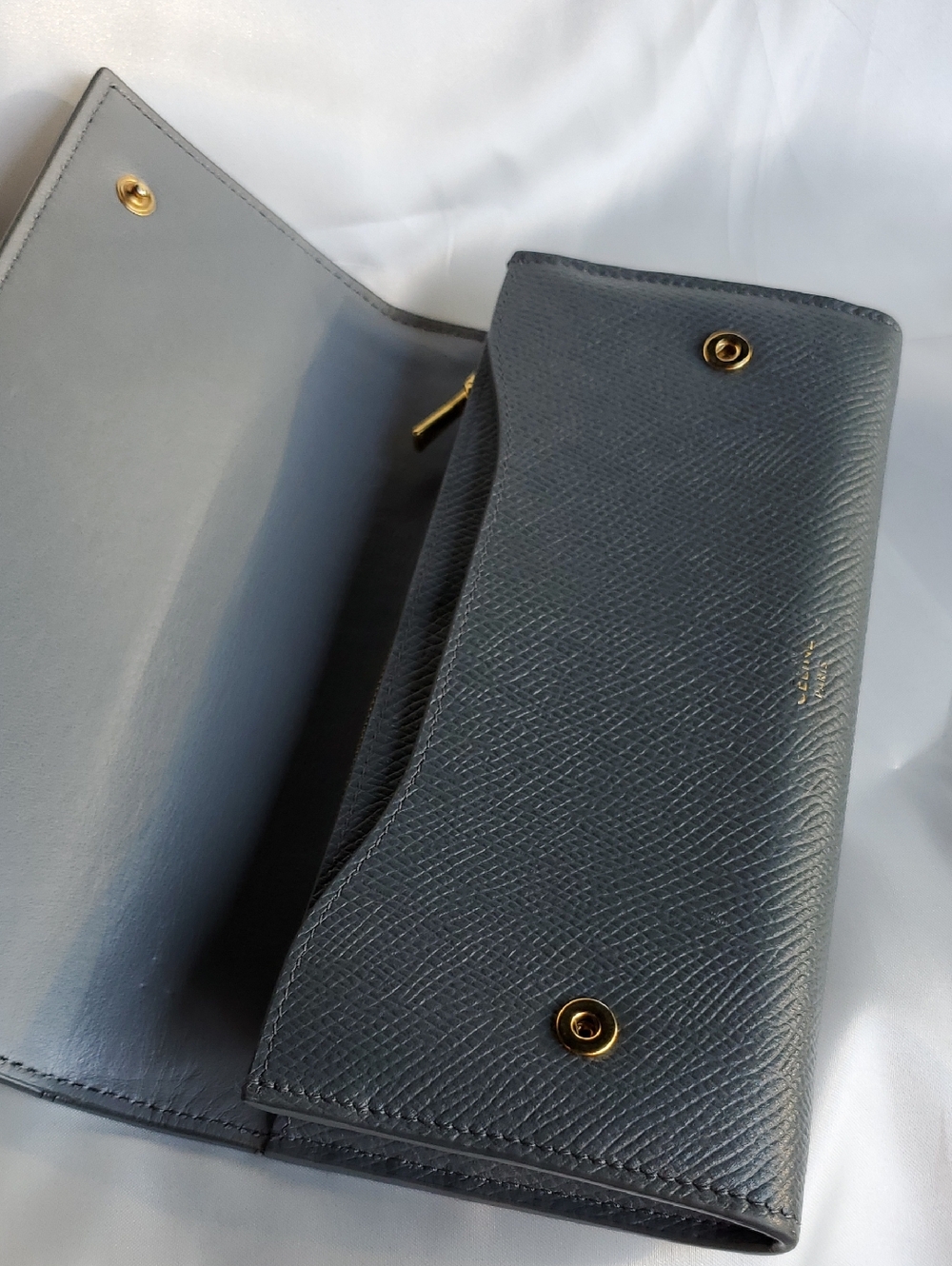 Celine GrLeather Long Wallet - Sleek Organizer Gorgeous Conditions No Calls Offs - Picture 5 of 16